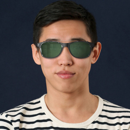 Clip solaire avec verres polarisants et protection UV 400 Blueberry Blueberryglasses